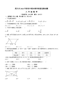 湖北省黄冈市武穴市2022-2023学年八年级下学期期末数学试题（含答案）