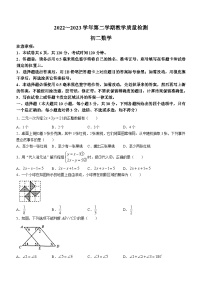 山东省威海市文登区五四学制2022-2023学年七年级下学期期末数学试题（含答案）