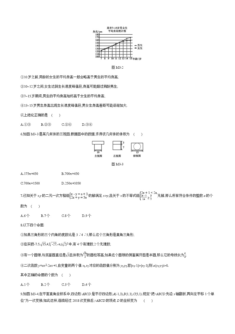 中考数学模拟试卷第2页