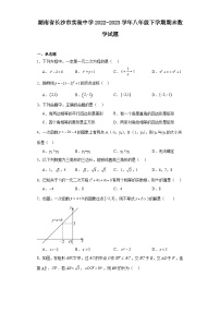 湖南省长沙市实验中学2022-2023学年八年级下学期期末数学试题