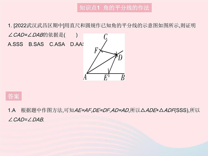 2023八年级数学上册第十二章全等三角形12.3角的平分线的性质课时1角的平分线的性质作业课件新版新人教版第3页