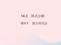 初中数学人教版八年级上册第十四章 整式的乘法与因式分解14.3 因式分解14.3.1 提公因式法作业课件ppt