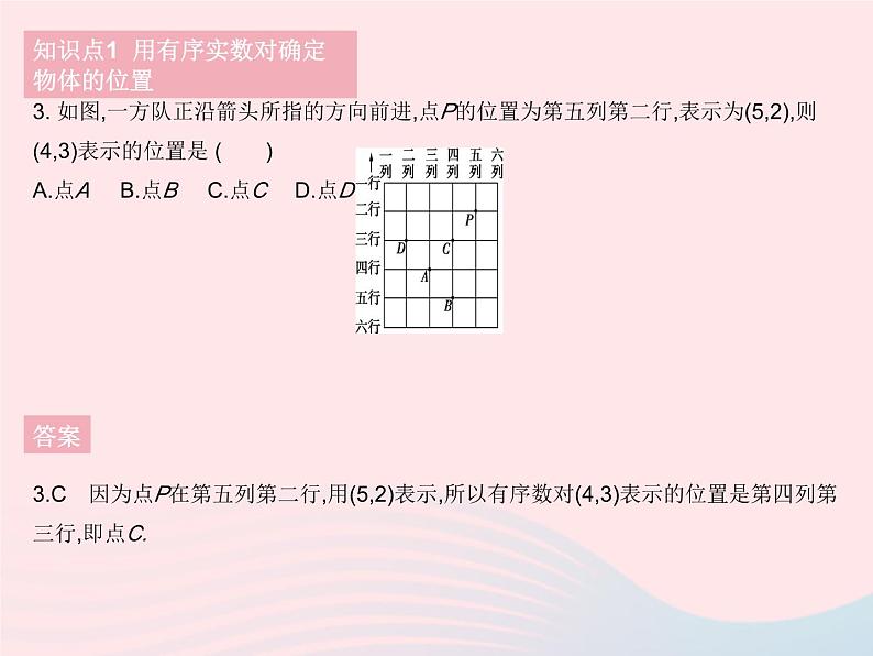 2023八年级数学下册第十九章平面直角坐标系19.1确定平面上物体的位置作业课件新版冀教版第6页