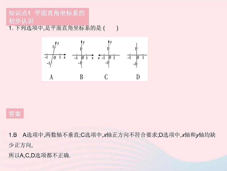 2023八年级数学下册第十九章平面直角坐标系19.2平面直角坐系课时1平面直角坐标系中点的表示作业课件新版冀教版03