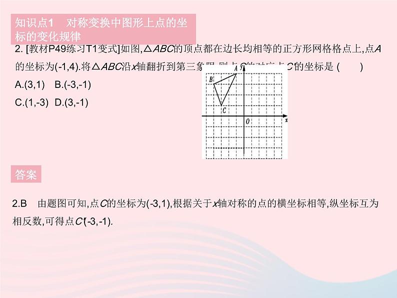 2023八年级数学下册第十九章平面直角坐标系19.4坐标与图形的变化课时2图形的对称放缩与坐标变化作业课件新版冀教版04