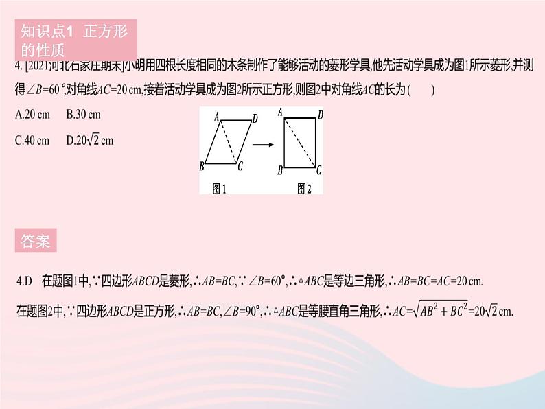 2023八年级数学下册第二十二章四边形22.6正方形作业课件新版冀教版第6页