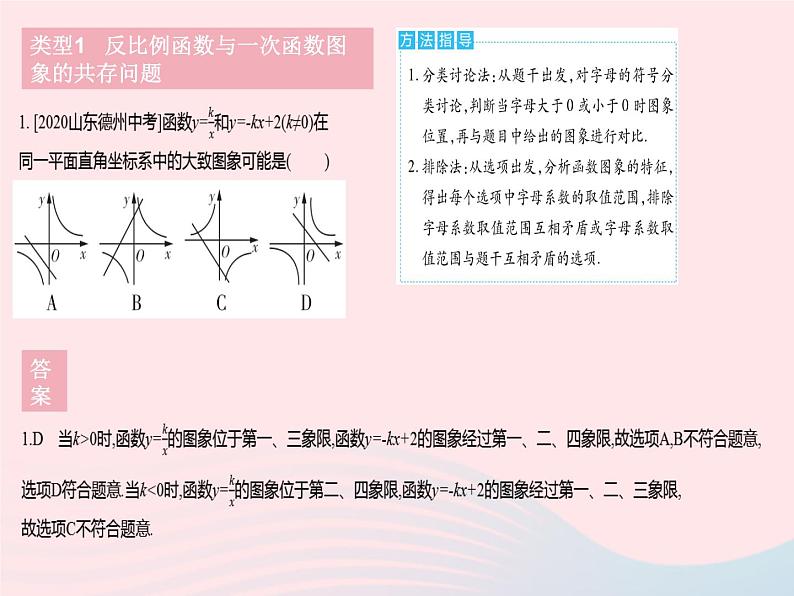 2023八年级数学下册第17章函数及其图象专项2反比例函数与一次函数的图象问题作业课件新版华东师大版03