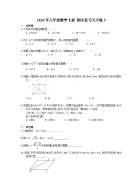 2020年八年级数学下册 期末复习天天练5(针对基础较弱同学)（含答案）