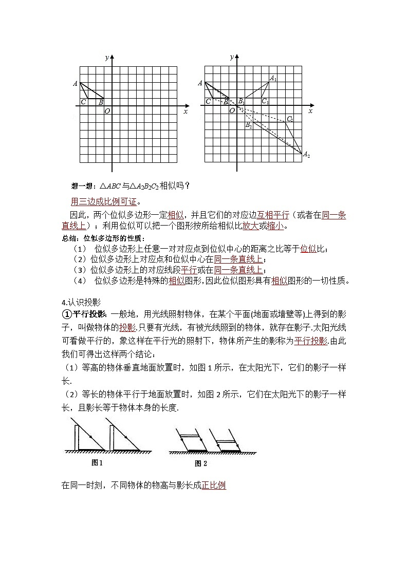6.6-6.7 图形的位似与用相似三角形解决问题-2023年新九年级数学同步精讲精练（苏科版）02