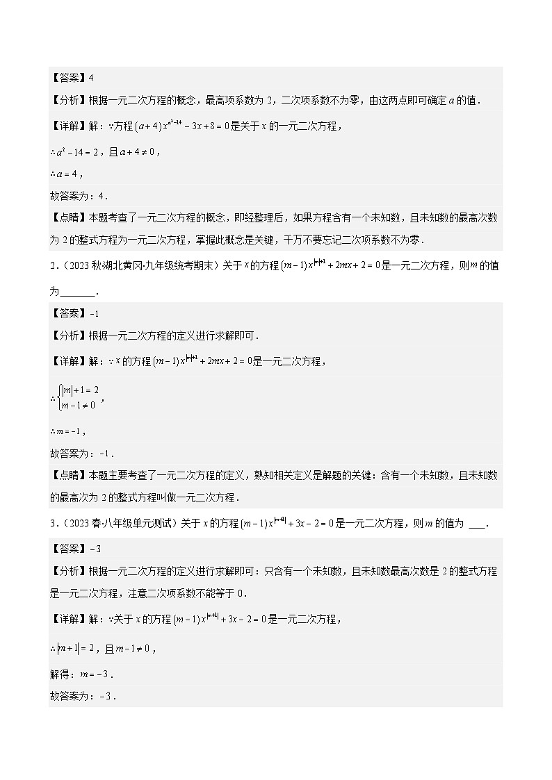 专题09 易错易混集训：一元二次方程压轴题五种易错模型全攻略-【常考压轴题】2023-2024学年九年级数学上册压轴题攻略(湘教版）02