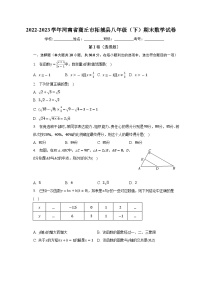 河南省商丘市柘城县2022-2023学年八年级下学期期末数学试卷（含答案）