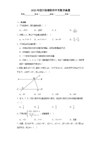 2023年四川省德阳市中考数学真题（含解析）