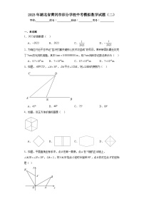 2023年湖北省黄冈市部分学校中考模拟数学试题（二）（含解析）