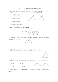 初中数学12.2 三角形全等的判定课时作业