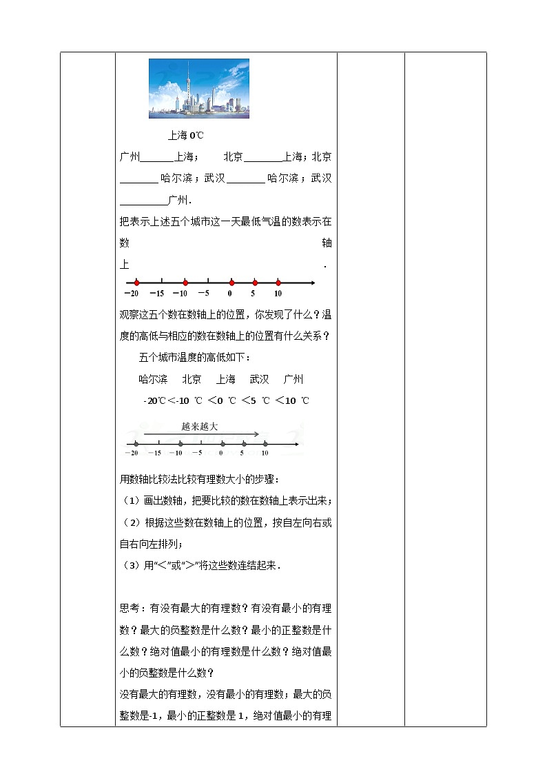 浙教版7年级上册数学1.4有理数的大小比较教案02