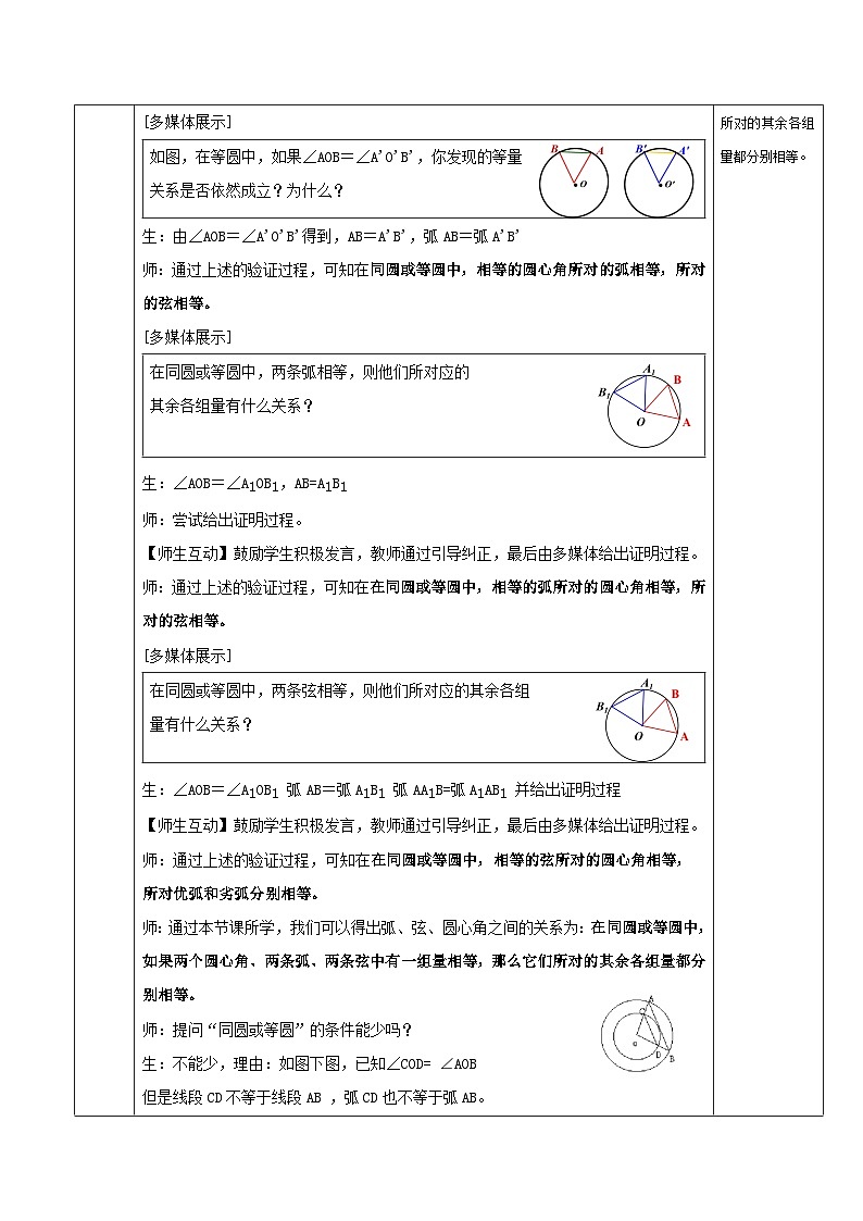 人教版初中数学九年级上册 24.1.3 《 弧、弦、圆心角》 课件+教案+导学案+分层作业（含教师学生版和教学反思）03
