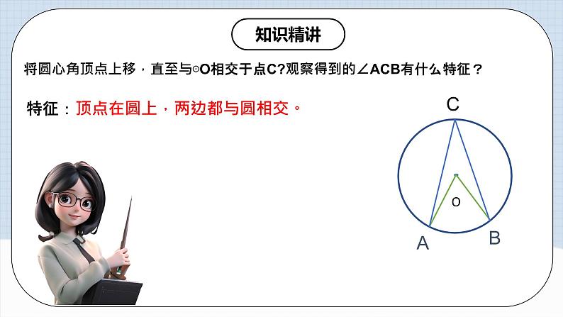 人教版初中数学九年级上册 24.1.4 《 圆周角（第一课时）》 课件+教案+导学案+分层作业（含教师学生版和教学反思）04