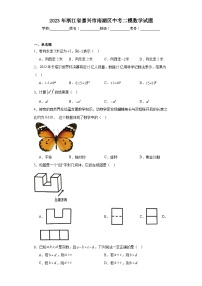 2023年浙江省嘉兴市南湖区中考二模数学试题（含解析）