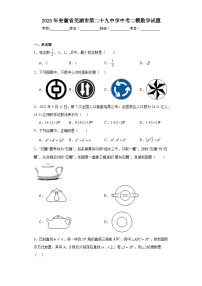 2023年安徽省芜湖市第二十九中学中考二模数学试题（含解析）