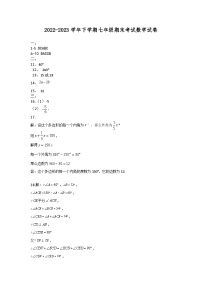 河南省洛阳偃师中成外国语学校2022-2023学年七年级下学期期末考试数学试题（含答案）