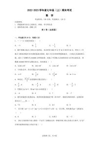 河南省濮阳市卫都实验学校2022-2023学年七年级上学期期末数学试题