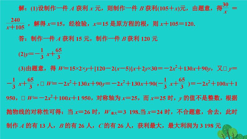 第22章 二次函数专题训练(九)-有关二次函数的实际应用中的最值问题 作业课件第5页