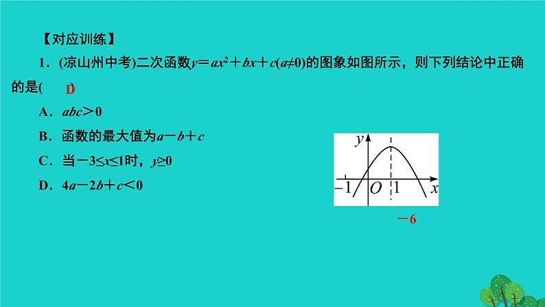 第22章 二次函数专题训练(七)-二次函数的图象与字母系数之间的关系 作业课件02