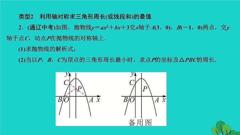 第22章 二次函数专题训练(十)-二次函数与几何图形的综合应用(选做) 作业课件第4页