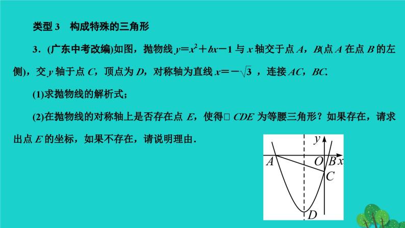 第22章 二次函数专题训练(十)-二次函数与几何图形的综合应用(选做) 作业课件06
