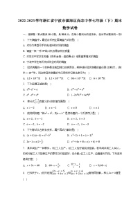 2022-2023学年浙江省宁波市镇海区尚志中学七年级（下）期末数学试卷（含解析）