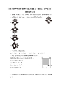 2022-2023学年江苏省泰州市医药高新区（高港区）七年级（下）期末数学试卷（含解析）