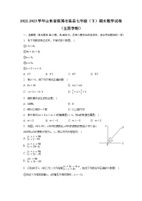 2022-2023学年山东省淄博市某县七年级（下）期末数学试卷（五四学制）（含解析）