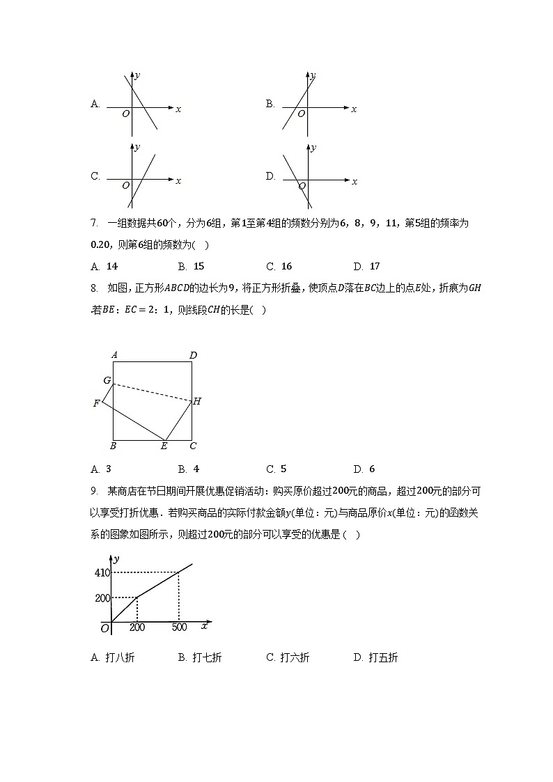 2022-2023学年湖南省怀化市鹤城区八年级（下）期末数学试卷（含解析）第2页
