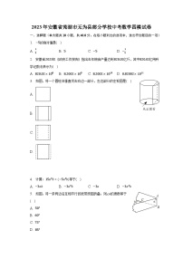 2023年安徽省芜湖市无为县部分学校中考数学四模试卷（含解析）