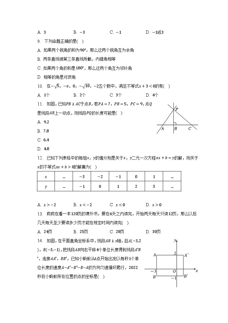 2022-2023学年河北省保定市雄县七年级（下）期末数学试卷（含解析）02