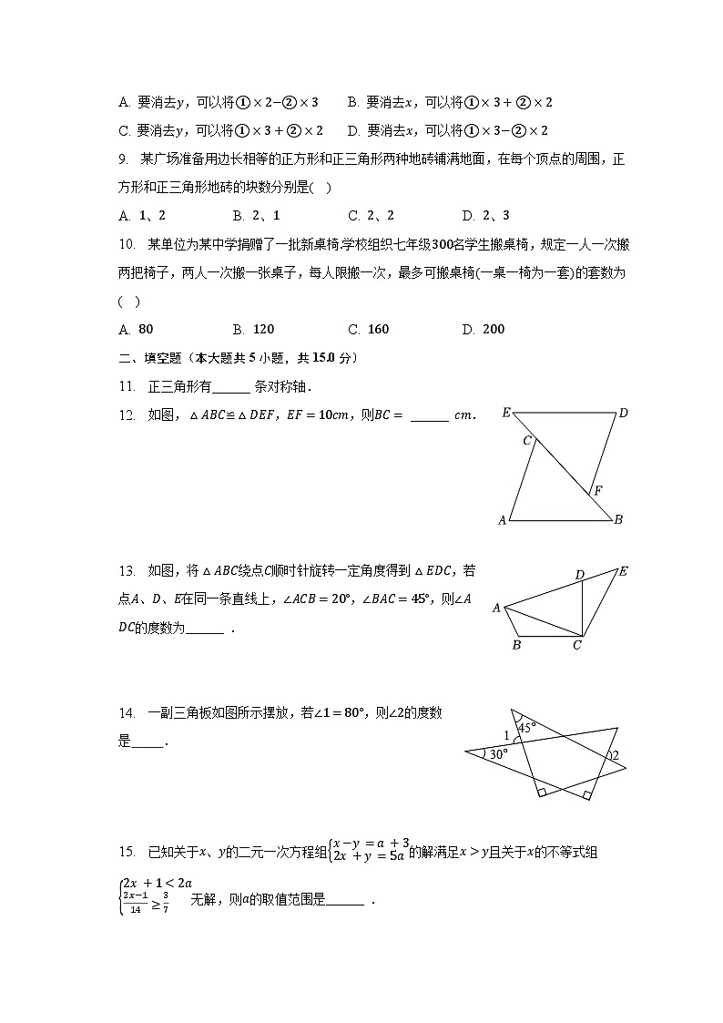 2022-2023学年河南省周口市沈丘县中英文等校联考七年级（下）期末数学试卷（含解析）第2页