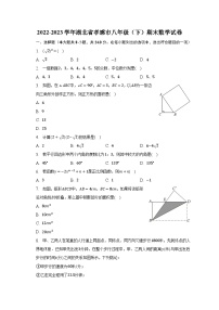 2022-2023学年湖北省孝感市八年级（下）期末数学试卷（含解析）