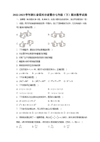 2022-2023学年浙江省绍兴市诸暨市七年级（下）期末数学试卷（含解析）