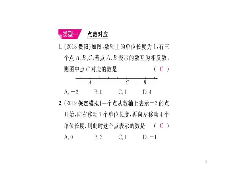 中考数学数轴、相反数、绝对值的综合应用课件PPT第2页