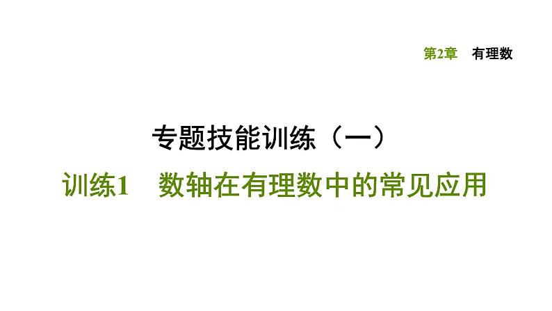 中考数学数轴在有理数中的常见应用课件PPT第1页