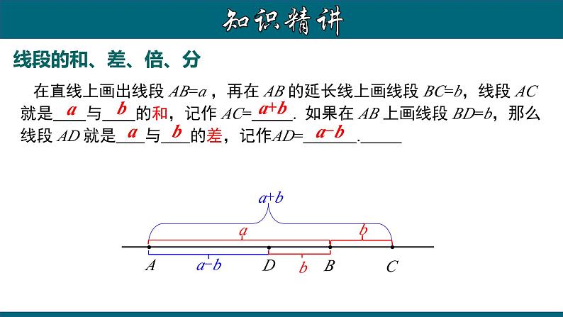 4.2.3 线段的和、差、倍、分 （一）-2023-2024学年七年级数学上册教材配套教学课件(人教版)第3页