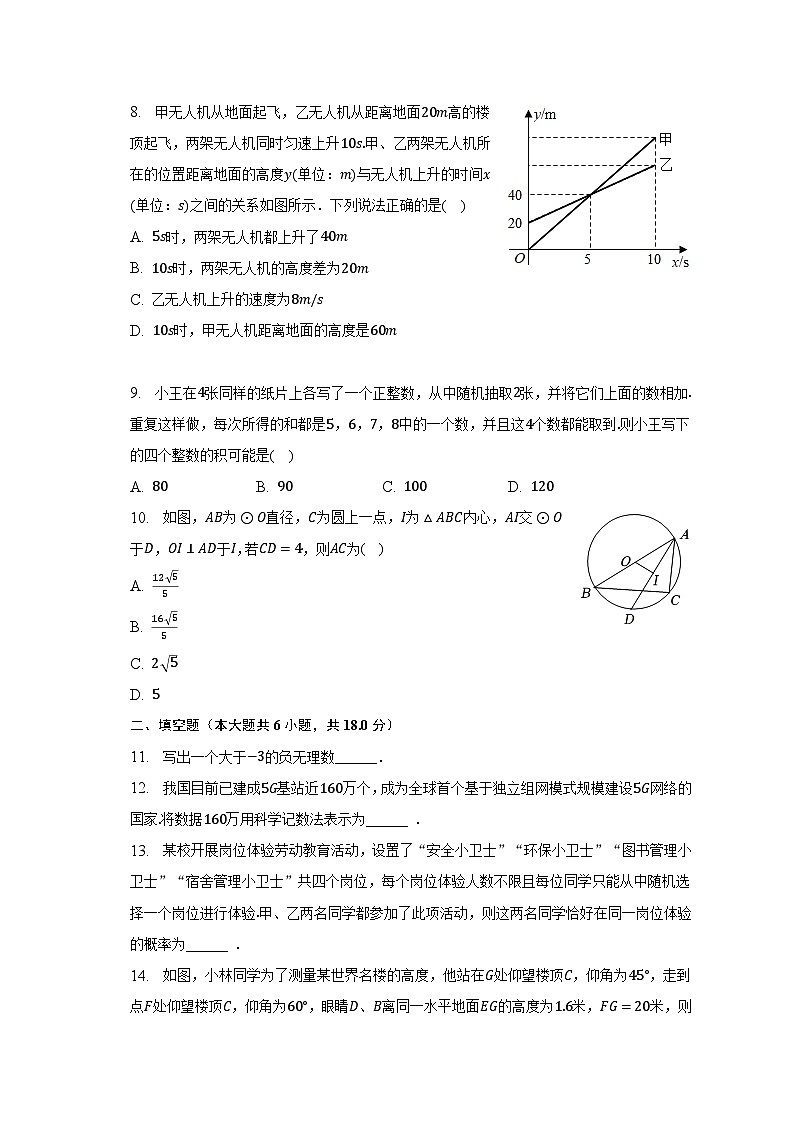 2023年湖北省武汉市江岸区中考数学综合训练试卷（三）（含解析）第2页