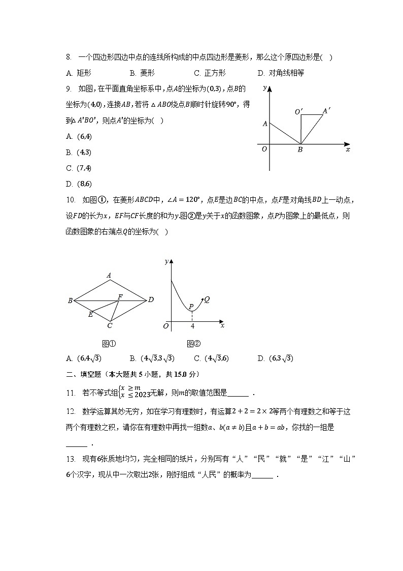 2023年河南省商丘市中考数学适应性试卷（二）（含解析）第2页