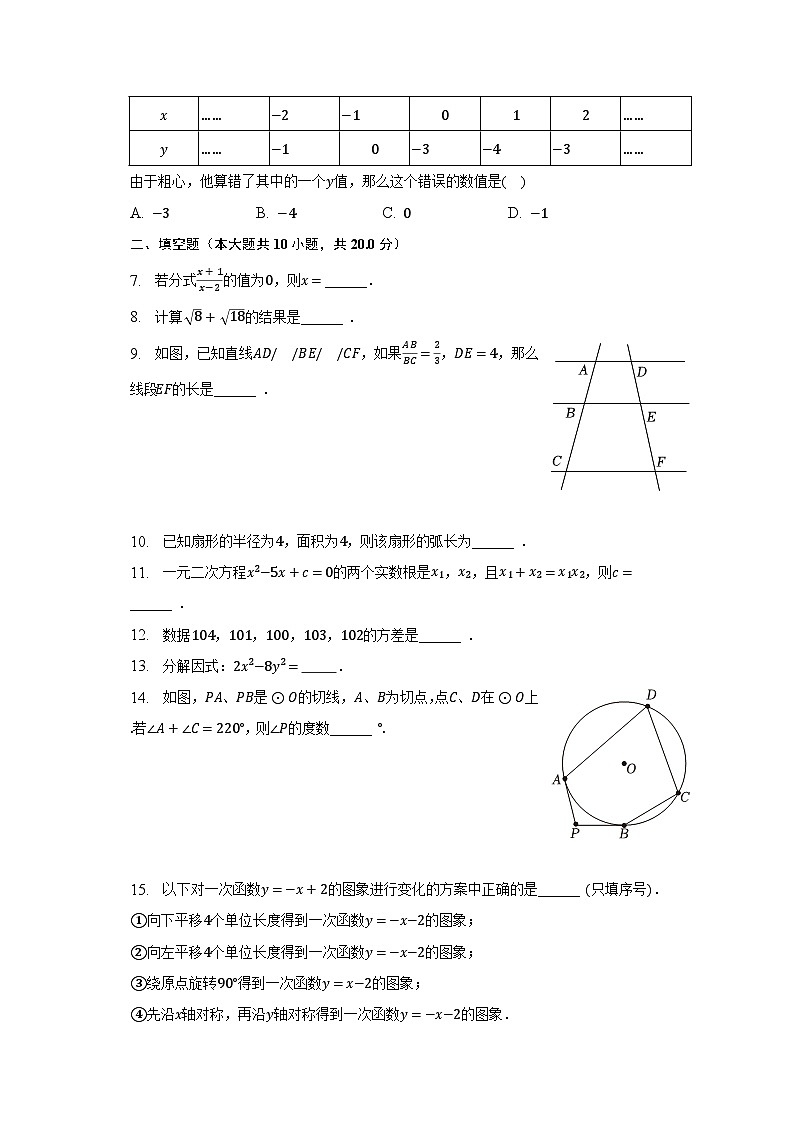2023年江苏省南京市鼓楼区树人中学中考数学三模试卷（含解析）02