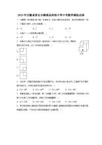 2023年安徽省淮北市濉溪县淮海中学中考数学模拟试卷（含解析）