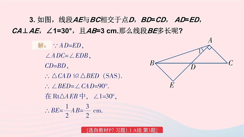 第1章直角三角形1.1直角三角形的性质和判定Ⅰ练习课课件（湘教版八下）04