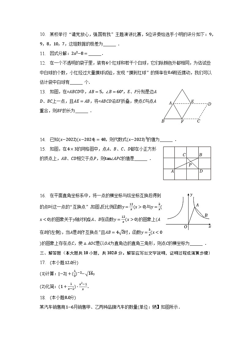 2023年江苏省泰州市海陵区中考数学一模试卷（含解析）第2页