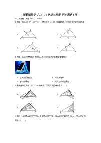 初中数学浙教版八年级上册1.1 认识三角形精品课后作业题