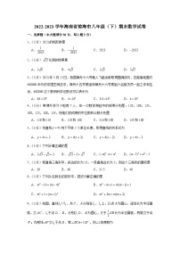 海南省琼海市2022-2023学年八年级下学期期末数学试卷（含答案）