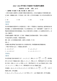 湖南省常德市桃源县2022-2023学年八年级下学期期中数学试题（解析版）